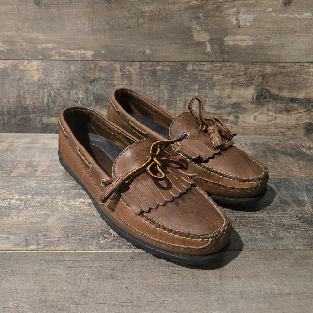 Polo Ralph Lauren Tassel Leather Loafer Brown Preppy Men ● 10 D